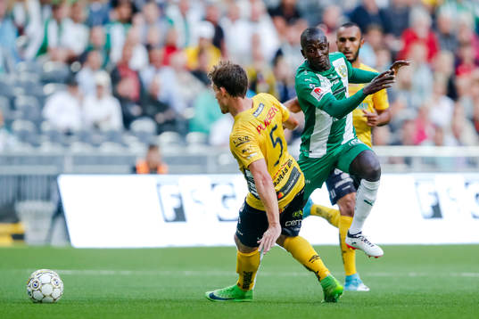 Elfsborgs Jörgen Horn och Hammarbys Pa Amat Dibba