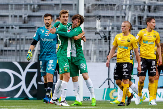 Hammarbys Marcus Degerlund och Romulo Cabral Pereira Pinto