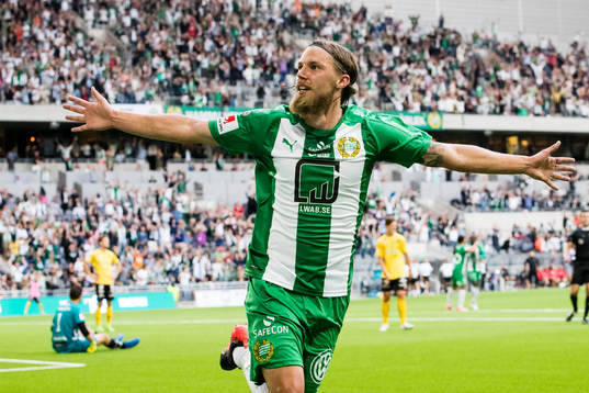 Hammarbys Björn Paulsen jublar