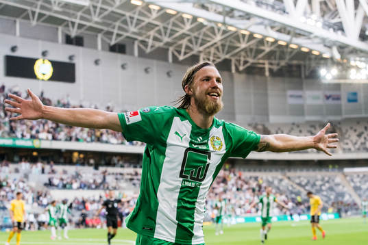 Hammarbys Björn Paulsen jublar