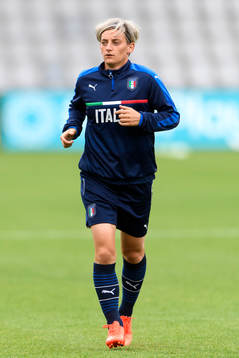 Melania Gabbiadini på en träning med det italienska
