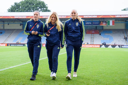 Sveriges Pauline Hammarlund, Mimmi Larsson och Stina