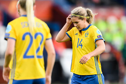Sveriges Hanna Folkesson i matchen mellan Sverige och