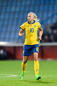 Sveriges Julia Spetsmark i matchen mellan Sverige och