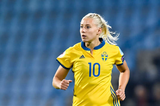 Sveriges Julia Spetsmark i matchen mellan Sverige och