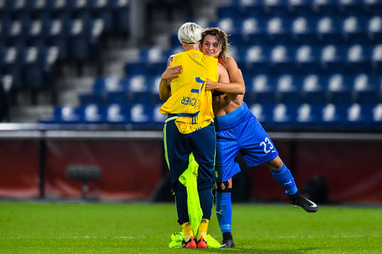 Sveriges Sveriges Nilla Fischer och Italiens Cristiana