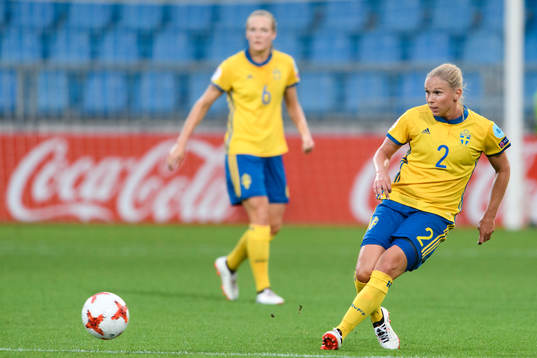 Sveriges Jonna Andersson i matchen mellan Sverige och