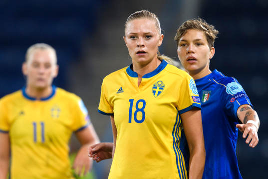 Sveriges Fridolina Rolfö i matchen mellan Sverige och