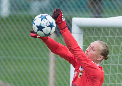 IFK Hässleholms målvakt Carl Lundahl-Persson i matchen i