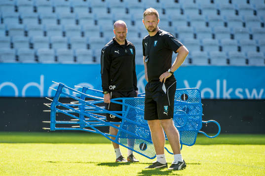 Assisterande tränare Olof Persson och tränare Magnus
