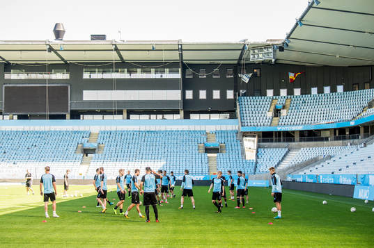 Spelarna på Swedbank Stadion