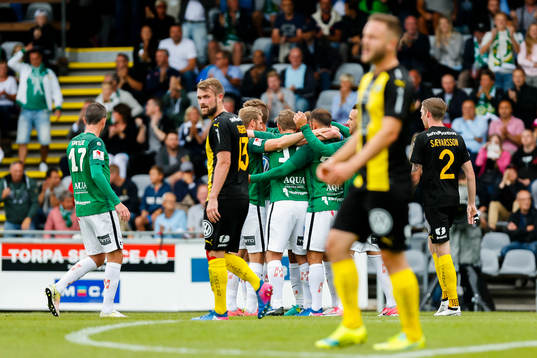 Jönköpings spelare jublar