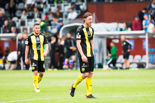 Hammarbys Mats Solheim och Björn Paulsen deppar