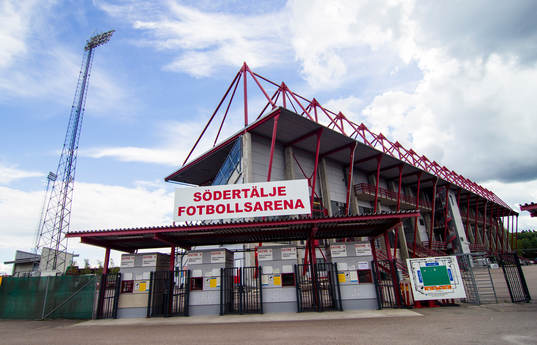 Vy över Södertälje Fotbollsarena
