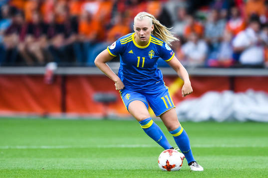 Sveriges Stina Blackstenius i kvartsfinalen mellan Holland