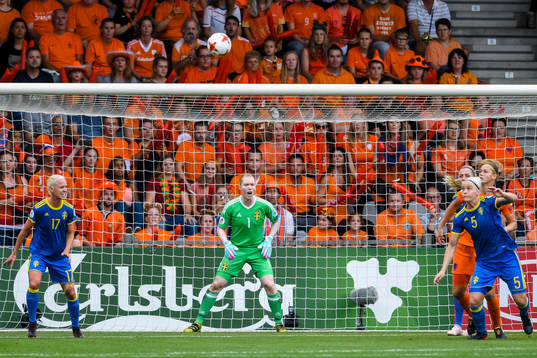 Sveriges målvakt Hedvig Lindahl i kvartsfinalen mellan