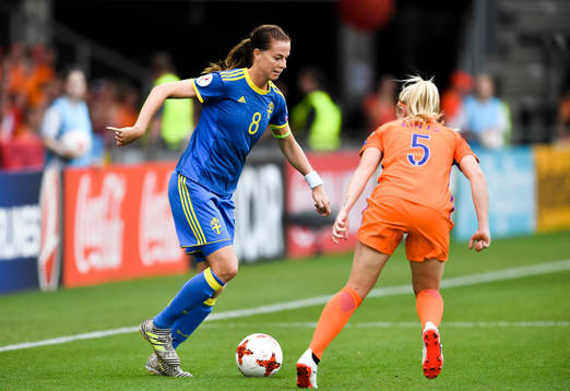 Sveriges Lotta Schelin och Hollands Kika van Es i