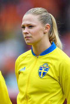 Sveriges Fridolina Rolfö vid lineup innan kvartsfinalen