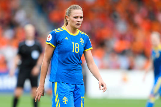 Sveriges Fridolina Rolfö i kvartsfinalen mellan Holland