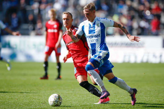 Norrköpings Mathias Florén och IFK Göteborgs Sören Rieks