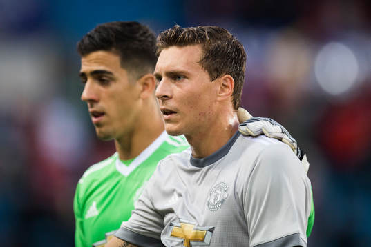 Manchester Uniteds Victor Nilsson Lindelöf och målvakt