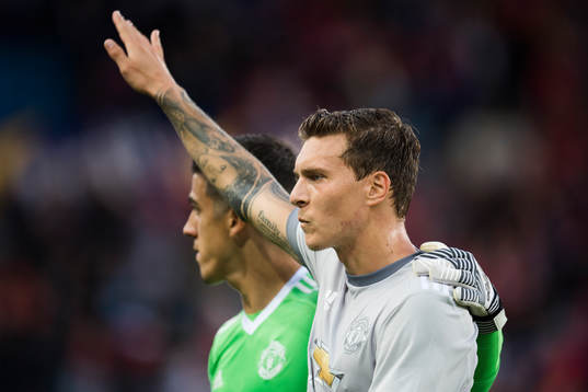 Manchester Uniteds Victor Nilsson Lindelöf och målvakt