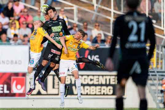Falkenbergs Tobias Englund (v) och Erik Pärsson (h)