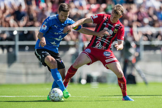 Halmstads Ivo Pekalski mot Östersunds Tim Björkström