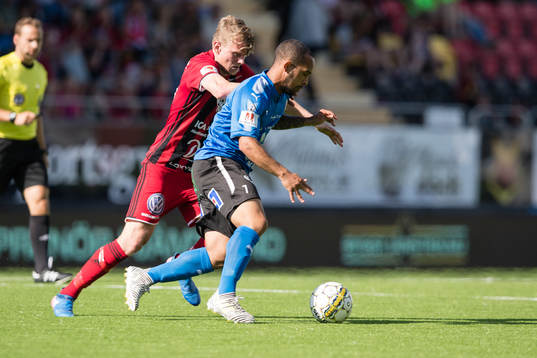 Halmstads Nikolai Alho mot Östersunds Tim Björkström
