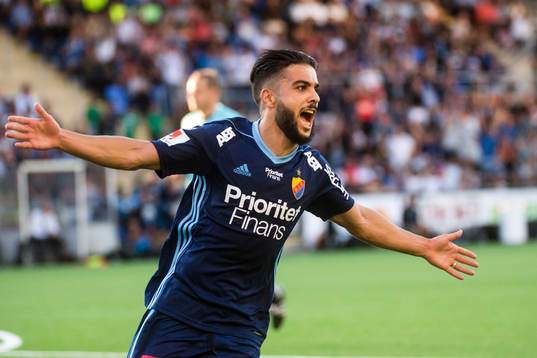 Djurgårdens Othman El Kabir jublar