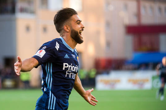 Djurgårdens Othman El Kabir jublar