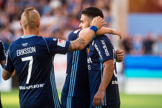 Djurgårdens Othman El Kabir jublar