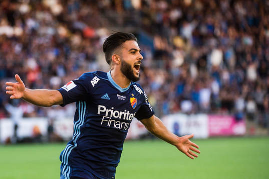 Djurgårdens Othman El Kabir jublar