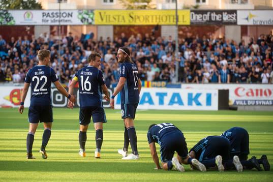Djurgårdens Felix Beijmo , Kim Källström och Jacob Une