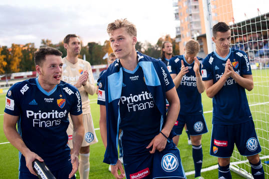 Djurgårdens spelare jublar