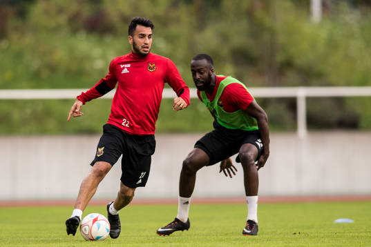 Östersunds Brwa Nouri och Ronald Mukiibi