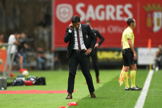 Abel Ferreira coach of SC Braga reacts