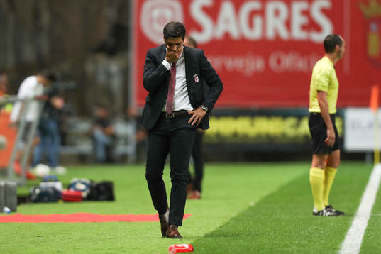 Abel Ferreira coach of SC Braga reacts