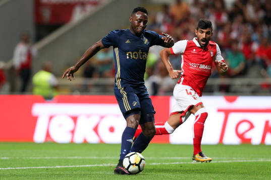 Chinedu Obasi forward of AIK score a goal