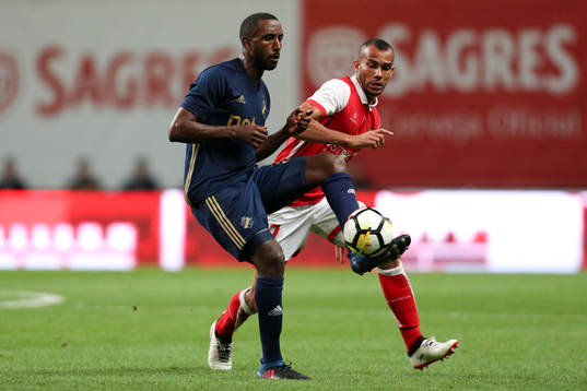 Henok Goitom forward of AIK (L) in action Fransergio