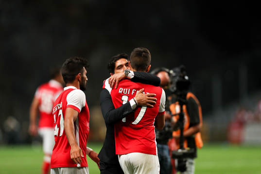Abel Ferreira coach of SC Braga celebrates the victory in