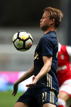 Daniel Sundgren defender of AIK in action with Nicolas