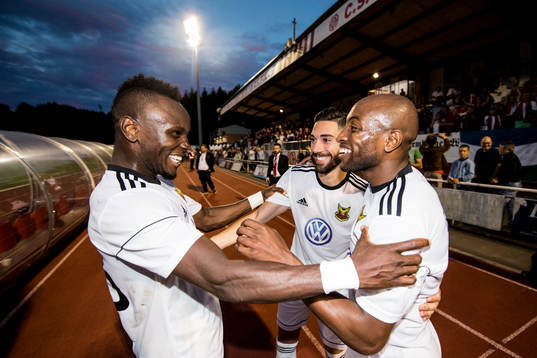 Östersunds Samuel Mensiro, Gabriel Somi och Fouad Bachirou