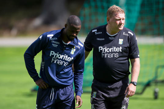 IFK Göteborgs Vajebah Sakor och tränare Alf Westerberg