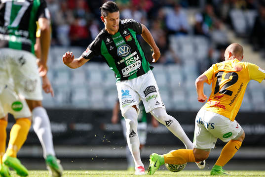 GAIS Luka Mijaljevic och Falkenbergs Christoffer Carlsson
