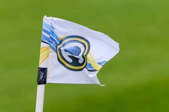 Hörnflagga före fotbollsmatchen i Allsvenskan mellan