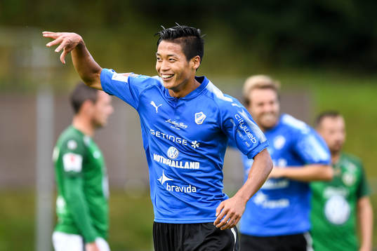 Halmstads Kosuke Kinoshita jublar