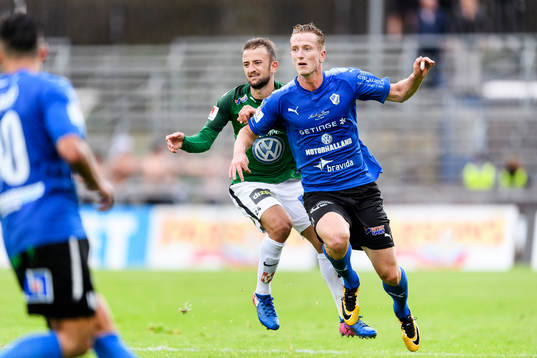 Jönköpings Robert Gojani och Halmstads Andreas Bengtsson