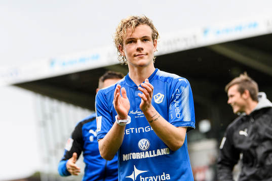 Halmstads Höskuldur Gunnlaugsson jublar