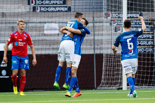 Norrbys Abdelrahman Saidi gjorde 2-2-målet och jublar med